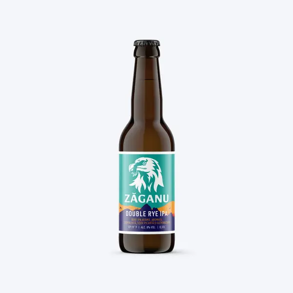 Bax, bere artizanală, Zăganu, Double Rye Ipa - Sticlă 0.33L / 24 buc.