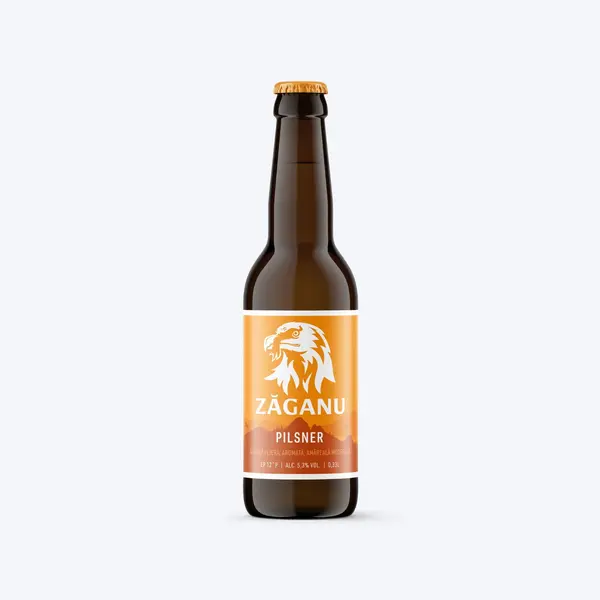 Bax, bere artizanală, Zăganu, Pilsner (Blondă) - Sticlă 0.5L / 12 buc.