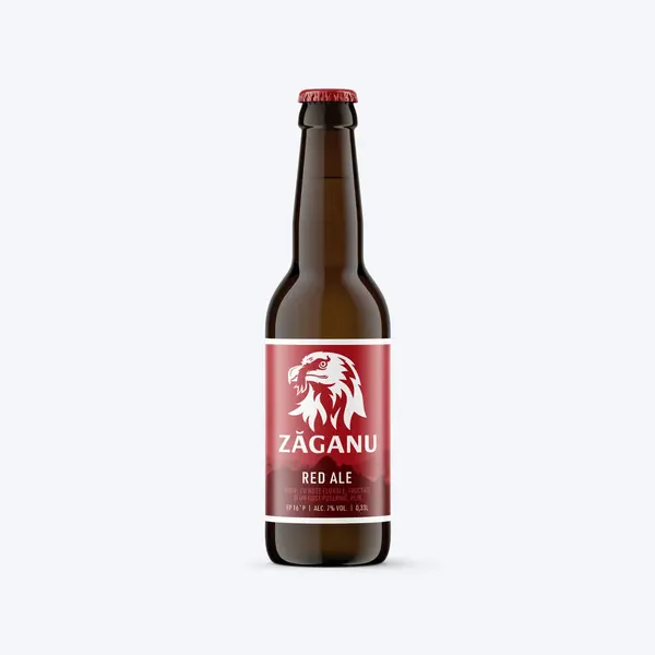 Bax, bere artizanală, Zăganu, Red Ale (Roșie) - Sticlă 0.33L / 24 buc.