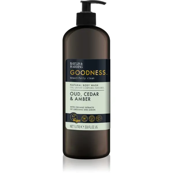 Baylis & Harding Goodness Oud, Cedar & Amber gel de duș 1000 ml