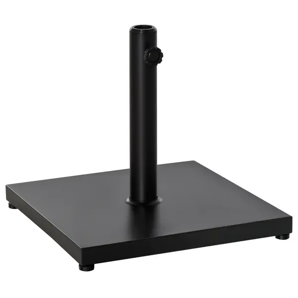 Baza de Umbrelă Pătrată Outsunny pentru Stâlpi Diferite Dimensiuni Φ3/3.5/3.8, Suport Robust 45x45x39cm, Negru | Aosom Romania