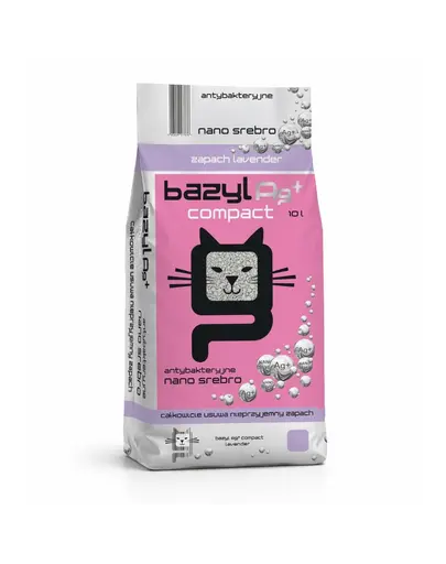 BAZYL Ag+ Compact Lavender 20L nisip litiera pisica