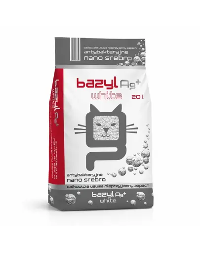 BAZYL Ag+ Compact White 20 L nisip pentru pisici cu nano-argint