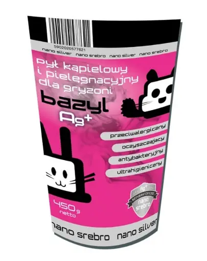 BAZYL Ag+ Pulbere igiena rozatoare din bentonita 450 g