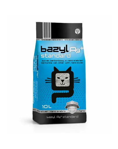 BAZYL Ag+ Standard 10 l asternut pentru pisici din bentonita cu nanoargint