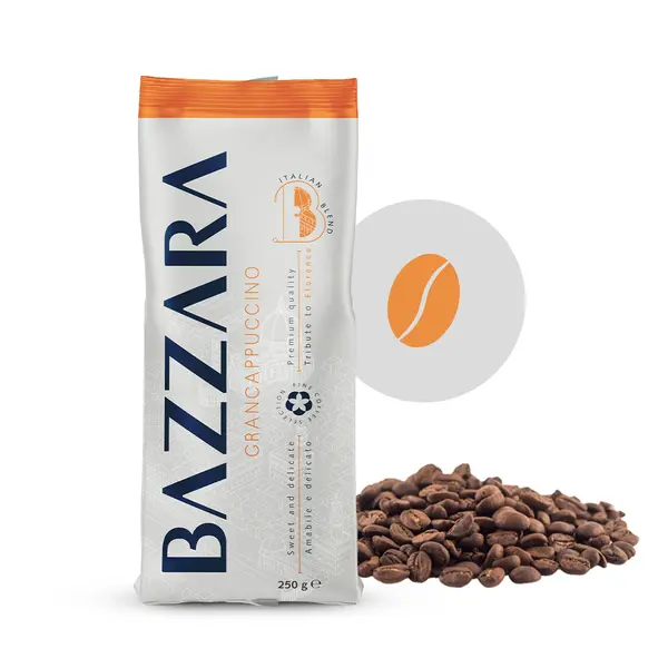Bazzara 250 grame Grancappuccino cafea boabe