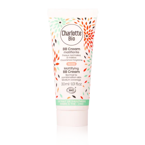 BB Cream bio matifiant pentru piele normala si mixta Nude, 30ml, Charlotte Bio