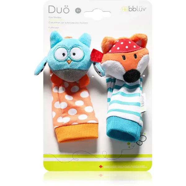 BBLÜV Düo șosete cu zornăitoare Owl / Fox 2 buc