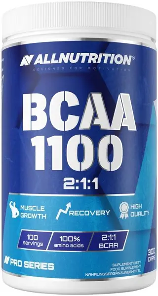 BCAA 1100 2:1:1, 300 capsule, AllNutrition