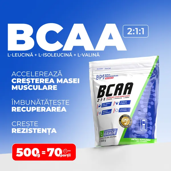 BCAA 2:1:1, 500g, pulbere