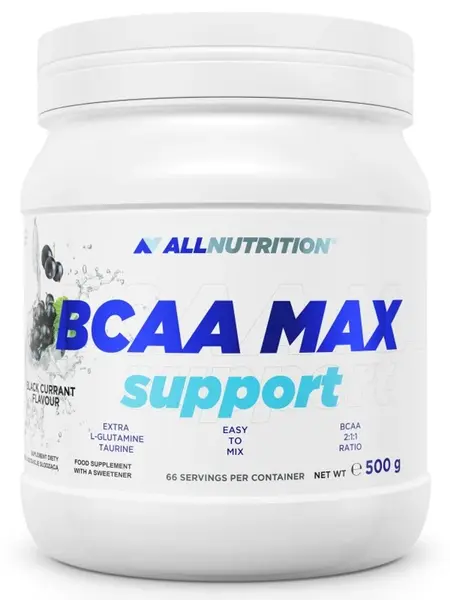 BCAA Max Support, coacăze negre, 500 g, AllNutrition
