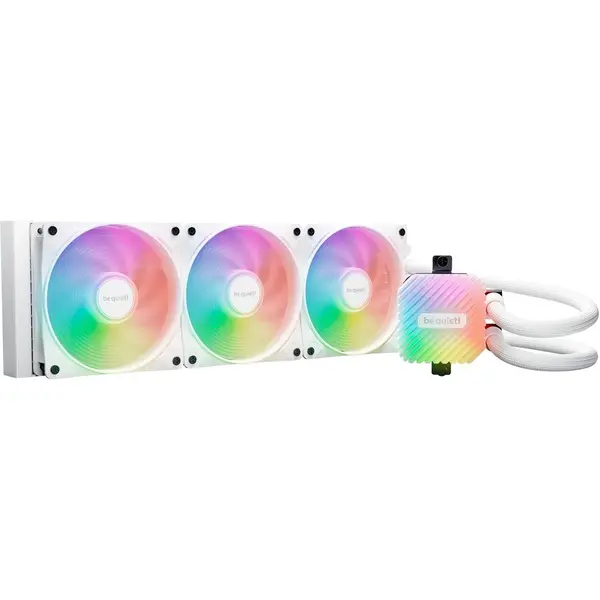 Be quiet! Cooler CPU be quiet! Light Loop 360 mm, Racire cu apa, RGB, 3 ventilatoare, Alb