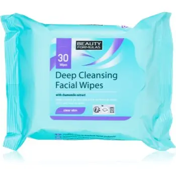 Beauty Formulas Clear Skin Deep Cleansing Servetele umede pentru ten gras si problematic