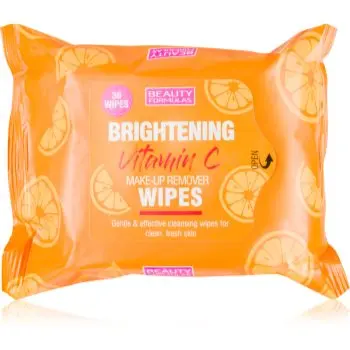 Beauty Formulas Vitamin C șervețele demachiante pentru make-up cu vitamina C