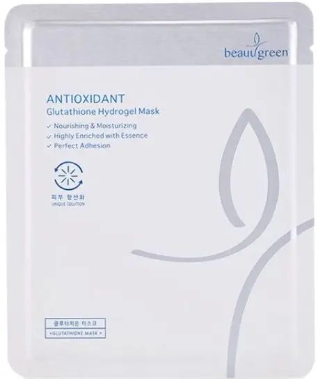 BeauuGreen Mască de față cu folie Vitalizing Glutathione Hydrogel, 30 ml