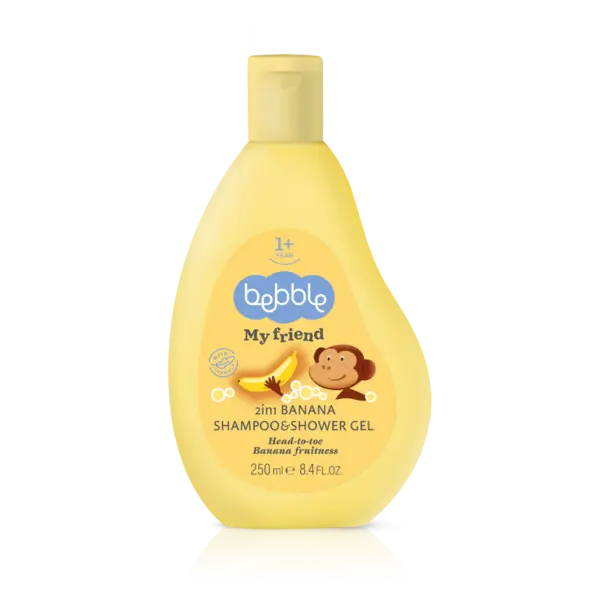Bebble My Friend Sampon si gel 2 in 1 banana, 250ml