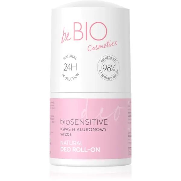beBIO Hyaluro bioSensitive Deodorant roll-on pentru piele sensibila 50 ml