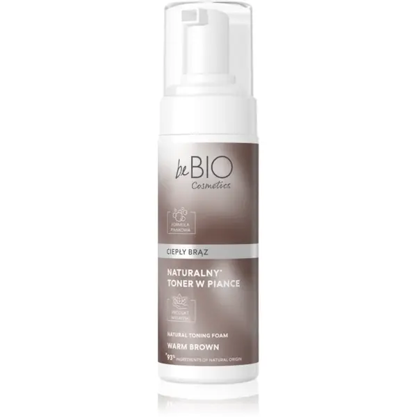 beBIO Natural Foam Toner Warm Brown spuma tonica pentru păr 120 ml