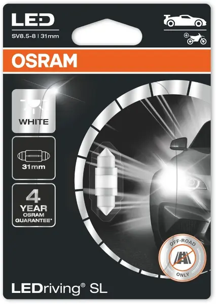 Bec auto LED Osram LEDriving -C5W (31 mm), 6438DWP-01B, LEDriving SL