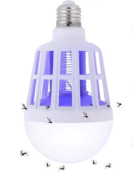 Bec cu Lampa UV Impotriva Insectelor Lumina Alba 12W