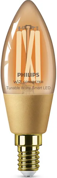 Bec inteligent Philips - C35, 25W, E14, RGB, bej