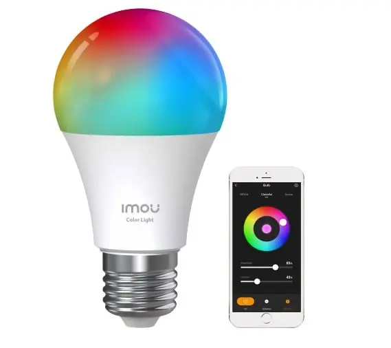 Bec inteligent Wi-Fi, 806 lm, 16 milioane de culori, soclu E27, Imou CL1B-5-E27