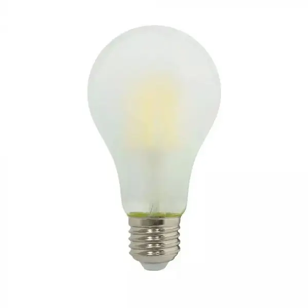 Bec LED - 6W Filament E27 A60 Aspect înghețat Alb cald