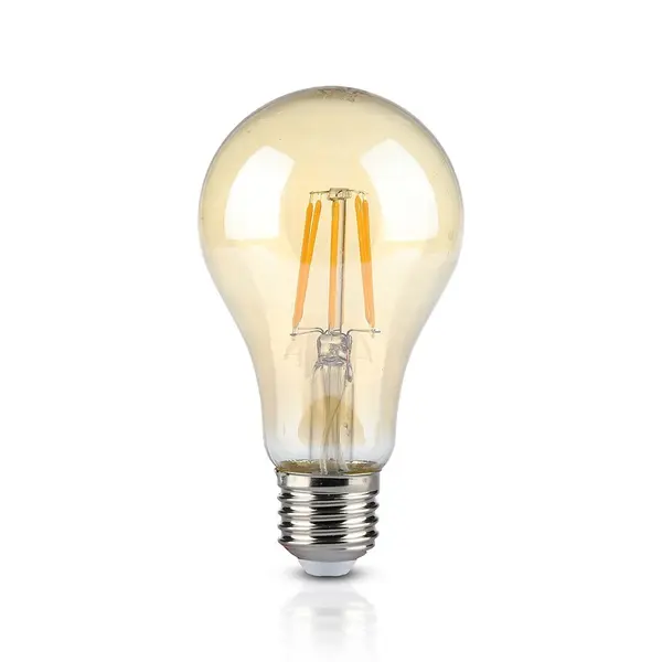 Bec LED - 8W E27 Filament Amber Alb cald