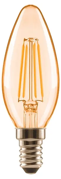 Bec LED Osram - Classic Filament Gold, E27, B33, 2400K, 380 lm