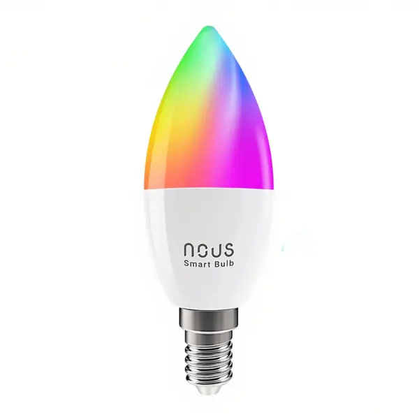 bec led rgb smart nous p4, e14, control din aplicatie