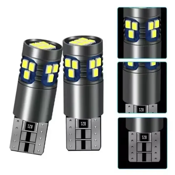 Bec LED T10 W5W BZRSH 18 SMD 8W 12V Canbus Alb 6000K 350LM 2buc
