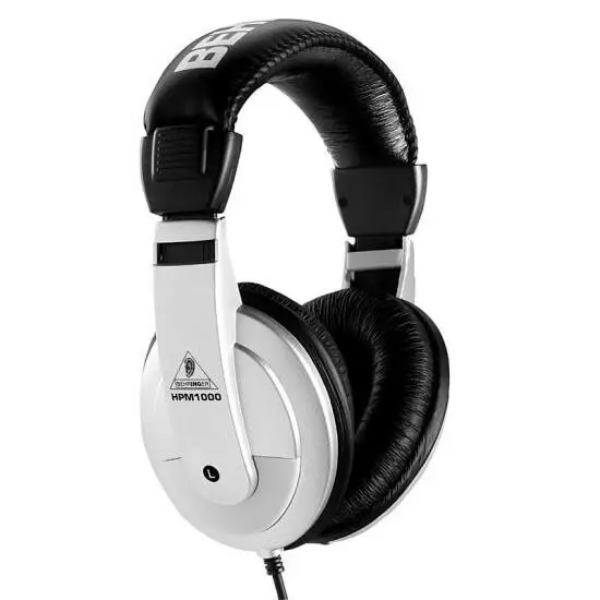 Behringer Casti audio HPM 1000, Behringer, Cablu inclus, Negru/Alb