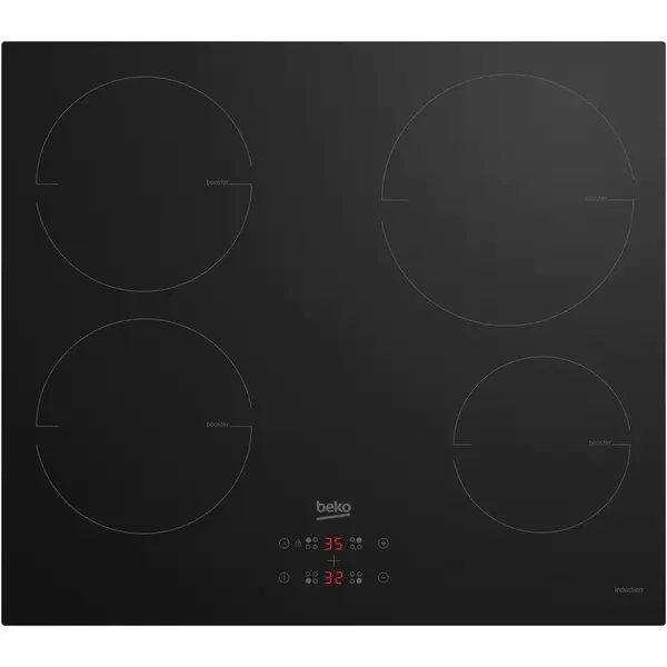 Beko Beko HII 64400 MT Plita cu inductie incorporata, 60cm, 4 zone de gatit, control tactil, negru