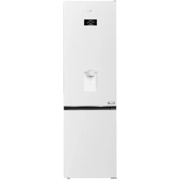 Beko Combina frigorifica Beko B3RCNA404HDW, 355 l, No Frost, Clasa E, HarvestFresh, Slim tank water dispenser, AeroFlow, H 203.5 cm, Alb