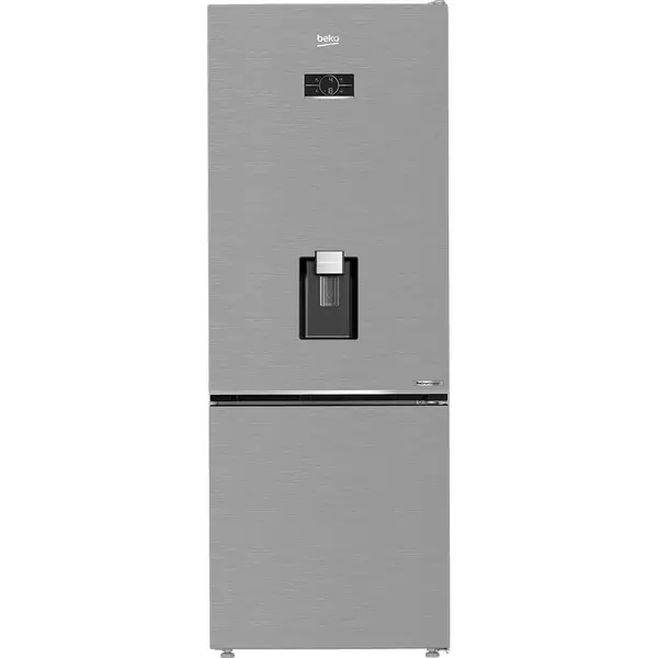 Beko Combina frigorifica Beko B3RCNE564HDXB1, No Frost, 490 l, H 192 cm, Clasa E, Dozator apa, Argintiu