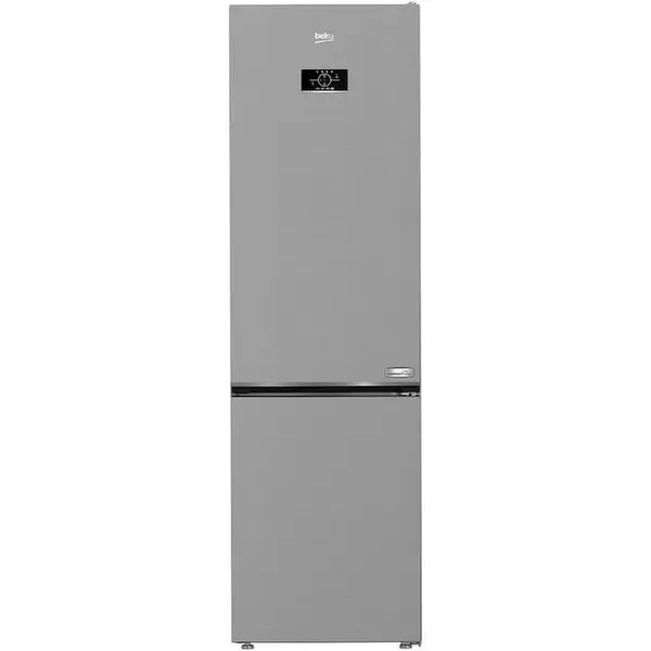Beko Combina frigorifica Beko B5RCNA406HXB1, Capacitate 355 l, No Frost, Clasa C, Aero Flow, Harvest Fresh, MaxStore, H 203.5 cm, Metal Look