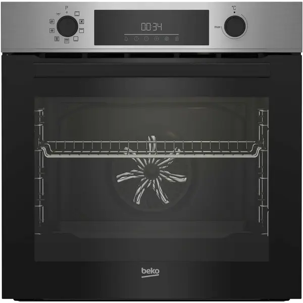 Beko Cuptor incorporabil Beko BBIM11300XMP , Electric, 72 l, Multifunctional, Autocuratare pirolitica, RecycledNet™, AEROperfect™, SteamShine® Cleaning, 7 functii, Grill, Clasa A+, Inox