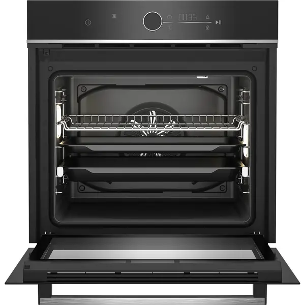 Beko Cuptor incorporabil Beko BBIM13400XS, SteamShine+, Soft-Close, A+, Negru