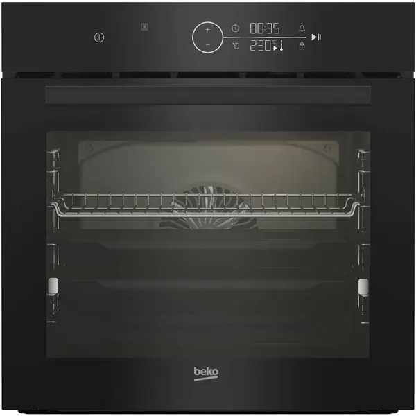 Beko Cuptor incorporabil Beko BBIM17401BCS, Electric, 72 l, Autocuratare catalitica, 3D Cooking, Soft close door, Display LED, Booster, Clasa A++, Negru/Inox
