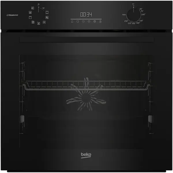 Beko Cuptor incorporabil BEKO BCBIS17300KSB, Electric, Autocuratare SteamShine, 72 l, Clasa energetica A+, 9 programe predefinite, negru
