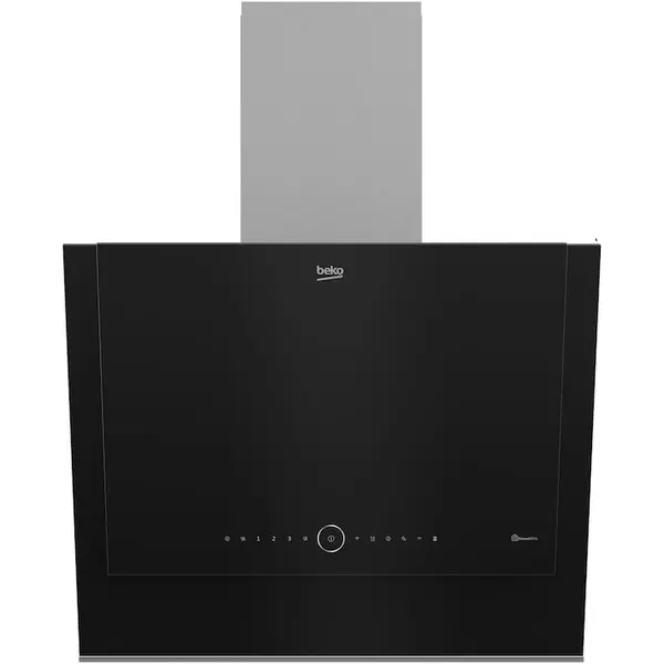Beko Hota incorporabila decorativa Beko BHCA67841BBHSI, Putere de absorbtie 850 mc/h, Hob2Hood connectivity, Iluminare LED, Control touch, Auto Shut-Down, Clasa A++, Sticla neagra