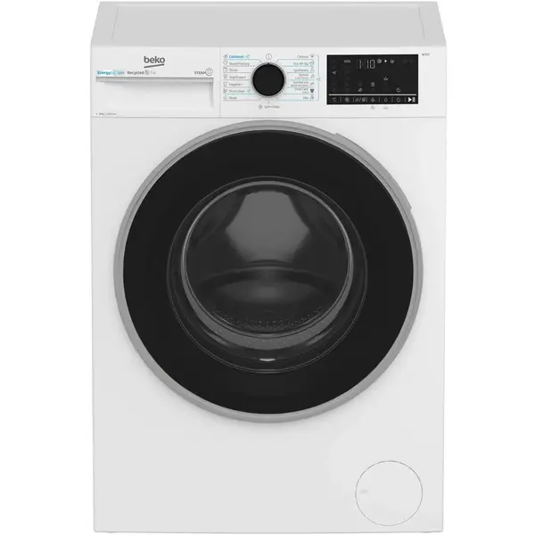 Beko Masina de spalat rufe Beko B3WFU48215WWES, 8 kg, 1200 RPM, Clasa A, HomeWhiz prin Bluetooth Remote Control, SteamCure, AddXtra, Motor ProSmart Inverter, AutoClean Detergent Drawer, Silent Tech, Alb