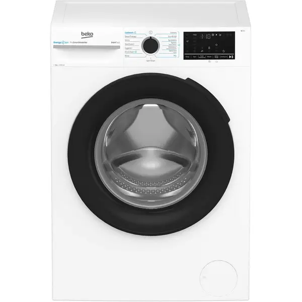 Beko Masina de spalat rufe Beko BM3WFSU49415WB, 9 kg, 1400 rpm, Clasa A, Motor ProSmart Inverter, ColdWash, SteamCure, Alb