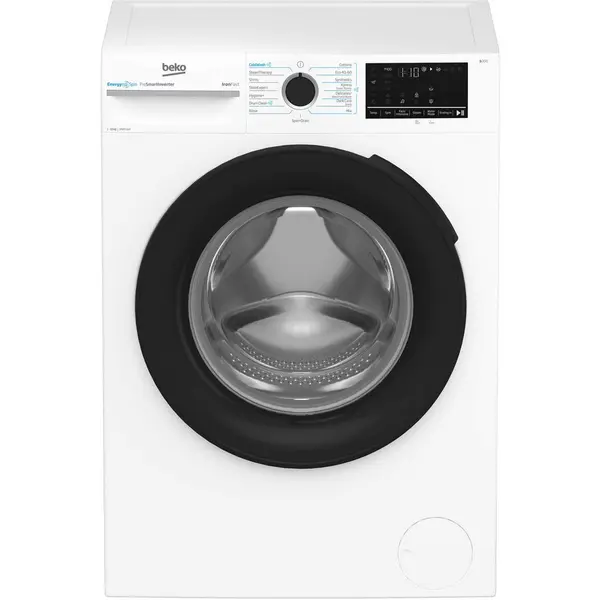 Beko Masina de spalat rufe Beko BM3WFU410415WB, 10 kg, 1400 rpm, Clasa A, Motor ProSmart Inverter, EnergySpin, ColdWash, SteamCure, Alb