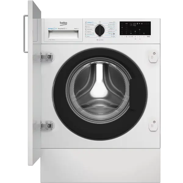 Beko Masina de spalat rufe incorporabila Beko BI5WBT671415W, 7 kg, 1400 rpm, SteamCure, Motor ProSmart Inverter, AddXtra, Hygiene+Steam, Silent Tech,SteamCure, Recycled Tub, Homewhiz through WiFi, Clasa A, Display LED, Alb