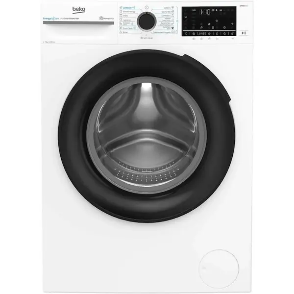 Beko Masina de spalat rufe Slim Beko BM5WFSU67415W, 7 kg, 1400 RPM, Clasa A, HomeWhiz prin WiFi, SteamCure, AddXtra, Motor ProSmart Inverter, AddXtra, Alb, usa Piano Black