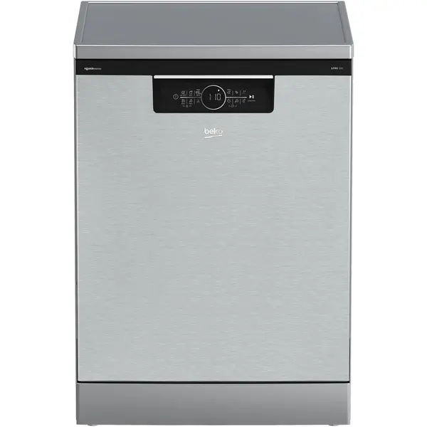 Beko Masina de spalat vase independenta Beko BDFN36560XWP, 15 seturi, 11 programe, Clasa A, SelfDry, HomeWhiz prin WiFi, SteamGloss,60 cm, Inox