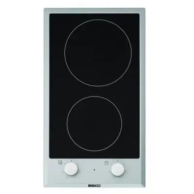 Beko Plita ceramica Beko HDCC 32200X, Electrica , Ceramica, 2 zone de incalzire , Negru