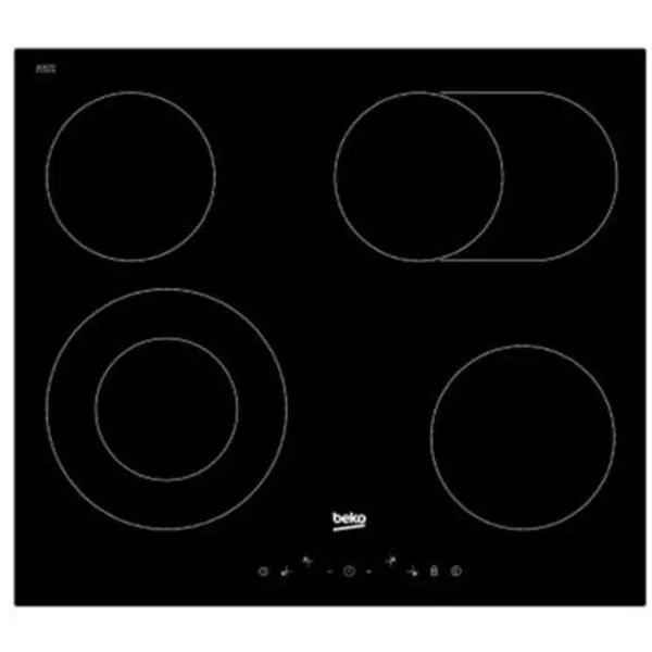 Beko Plita incorporabila Beko HIC 64403 T, vitroceramica, 4 zone de gatit, negru