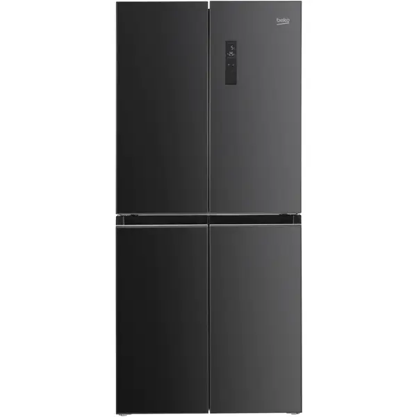 Beko Side by side Beko GNO4031GS, 401l, Clasa E, NeoFrost Dual Cooling, Compresor Prosmart Inverter, Display touch, H 180 cm, Sticla Antracit